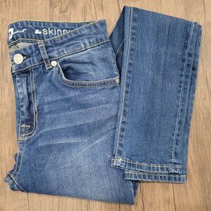 7 For All Mankind The Skinny Jeans Sz 14 Teen's Blue Wash Denim Stretch